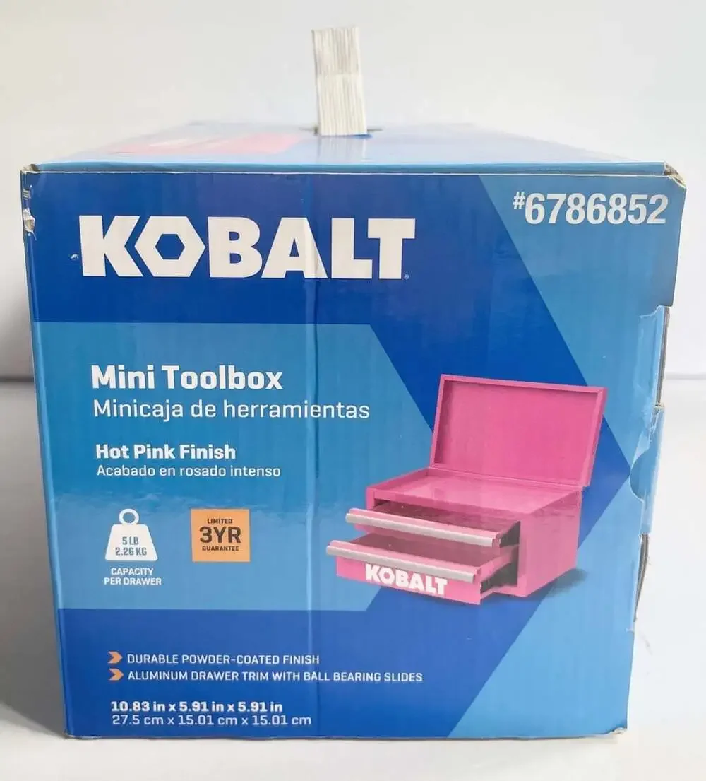 Kobalt Mini 2-Drawer Hot Pink Steel Tool Box